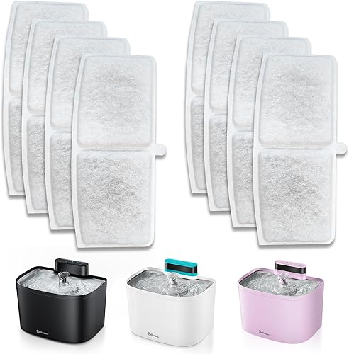 Miniatura 13 de Fuente de agua para gatos, fuente inalámbrica para gatos de 122 oz/3.6 L, fuente de agua inalámbrica para gatos en interiores, fuente de agua para