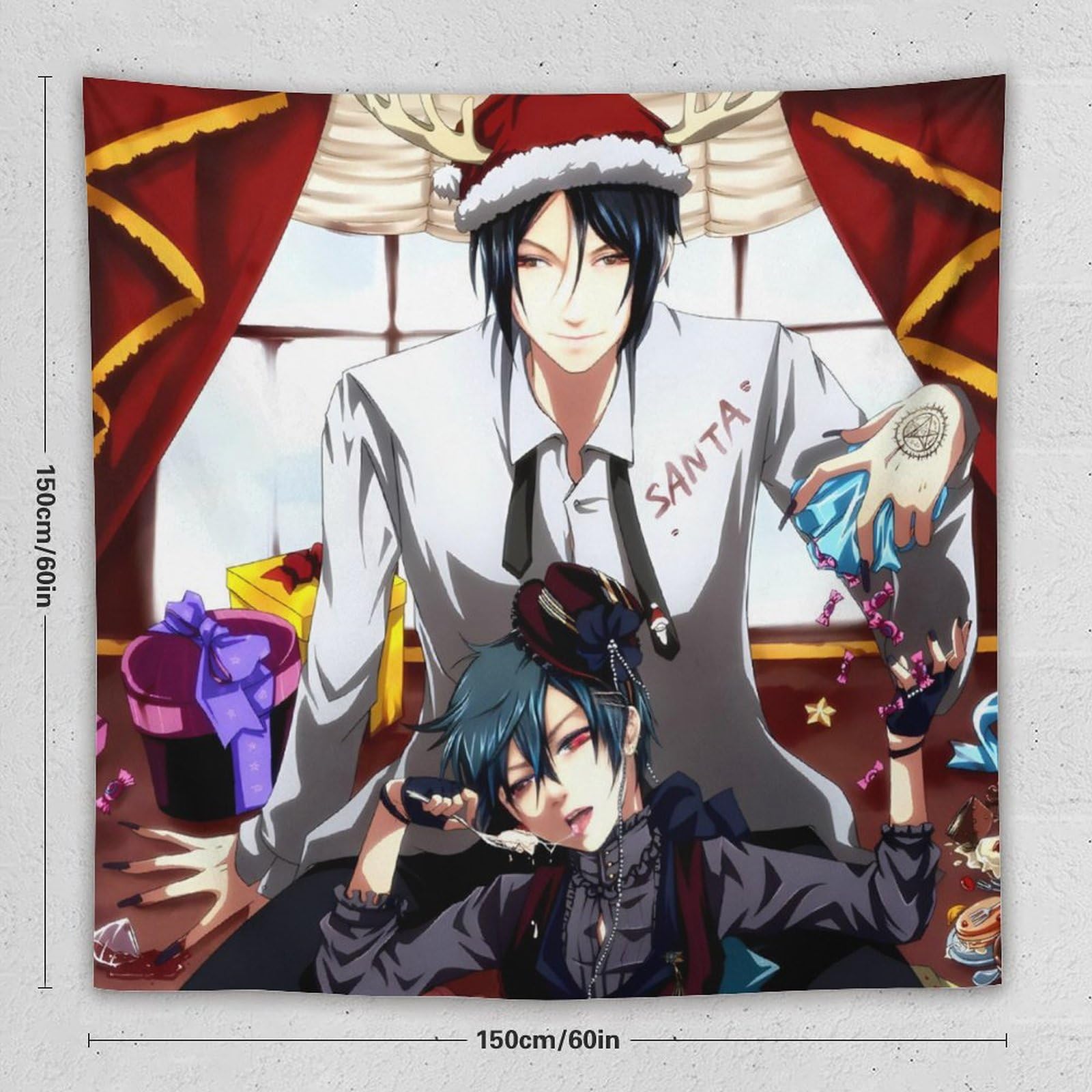 Amazon.co.jp: タペストリー 大判 黒執事 シエル セバスチャン アニメ