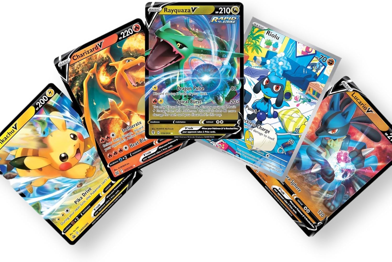 Pokémon Cards: Rare Bundle - V or VMAX, EX, GX, Full Art, Illustration, Trainer Gallery - Gift Pouch by That Chunky Yellow Mouse™