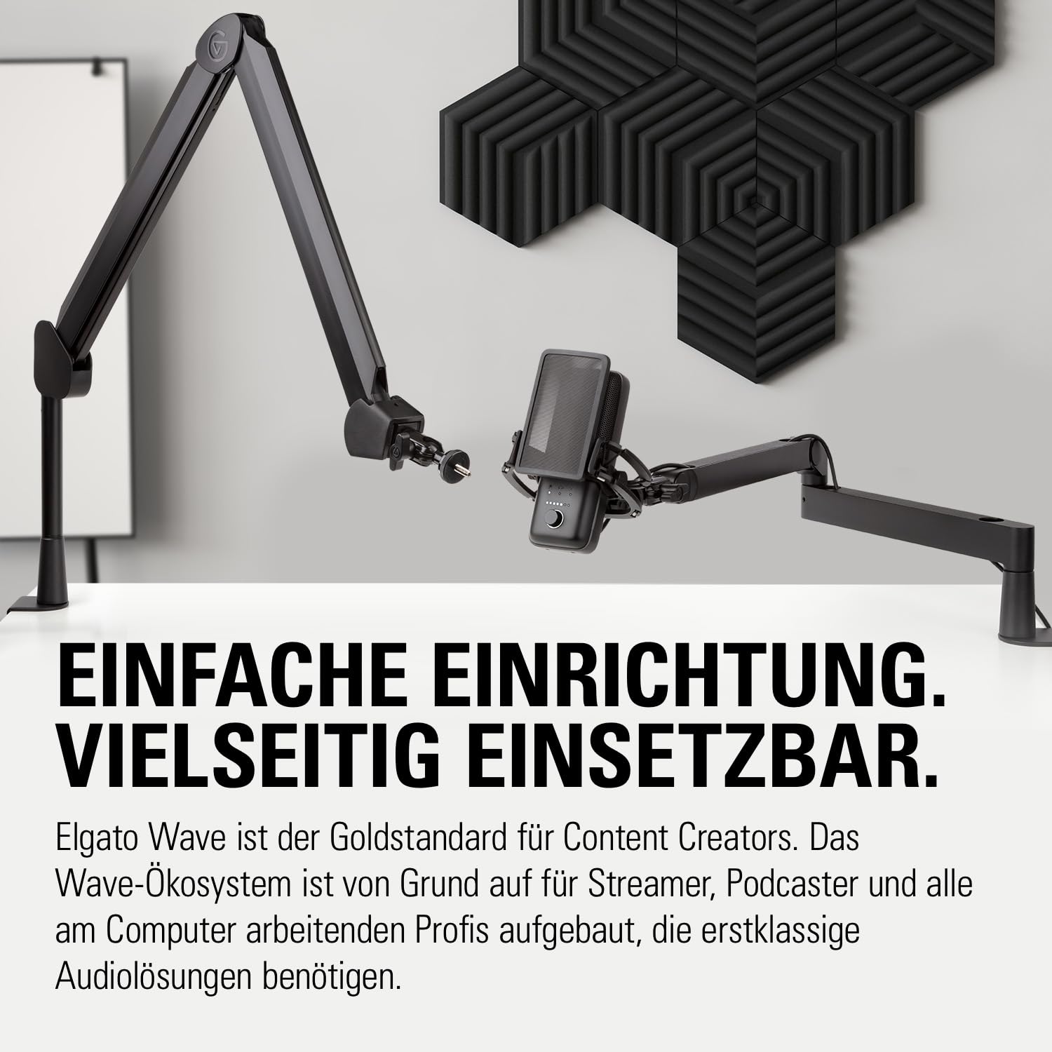 Elgato Wave:3 - Professionelles USB-Kondensatormikrofon für Streaming, Podcasts, Gaming und Homeoffice, gratis Mixing-Software, Soundeffekt-Plugins, Anti-Verzerrung, Plug & Play, für Mac - PC