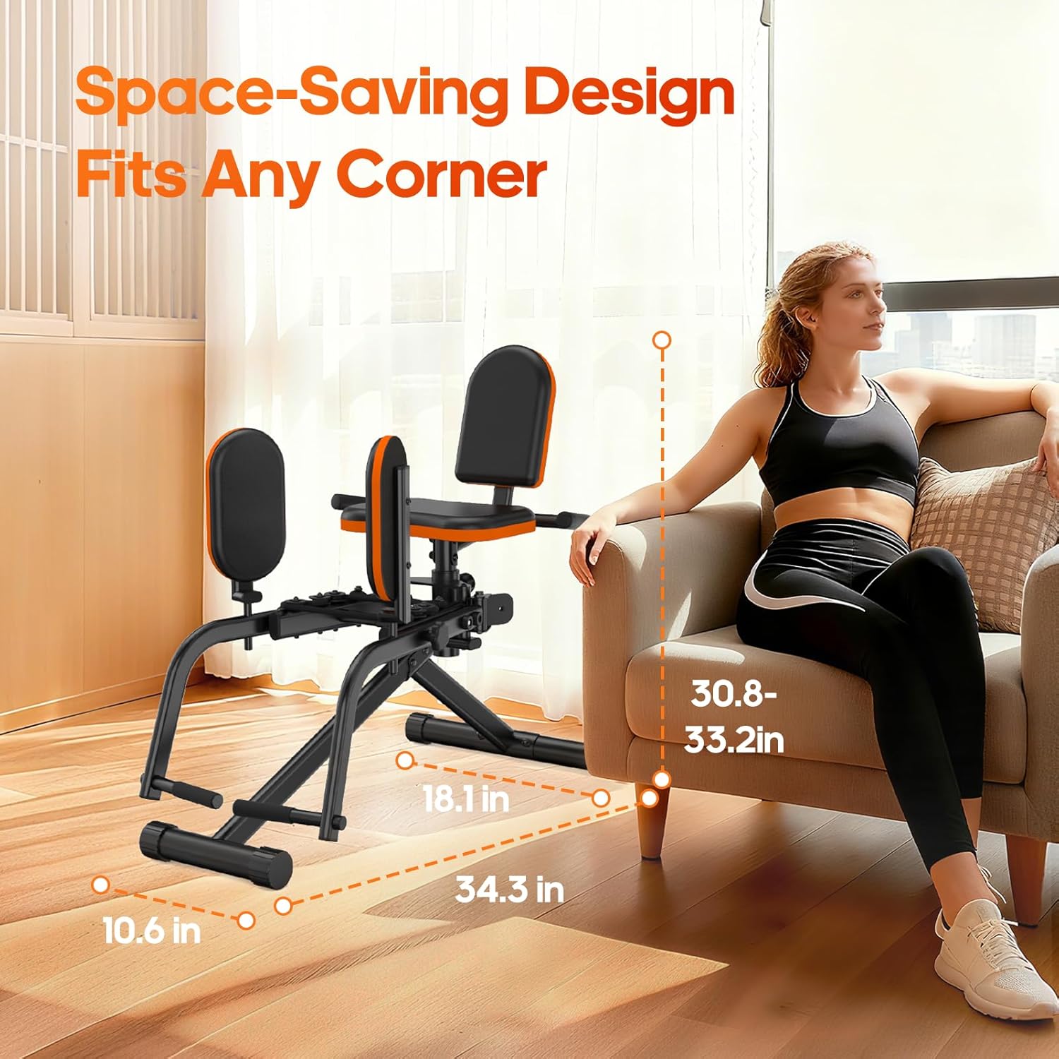 Hxd-Ergo Hip Abductor/Adductor Machine For Home Gym, 6-Level...