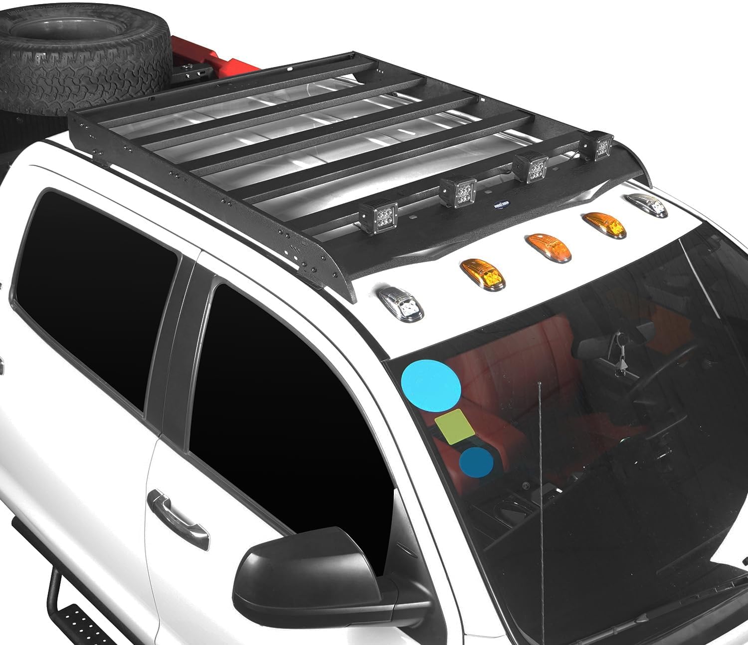 Hooke Road Roof Rack mounted on a Toyota Tundra Crewmax, front view