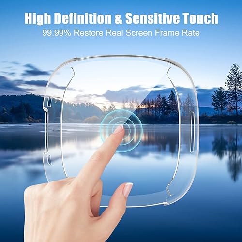 Miniatura 10 de KPYJA Protector de pantalla compatible con Fitbit Sense 2Versa 4, carcasa chapada en TPU suave, cubierta completa, compatible con reloj inteligente