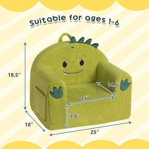 Miniatura 3 de ALIMORDEN Serie Animal Silla para Niños, Silla de Sofá para Niños Pequeños Rellena de Espuma Ultra Suave y Cómoda, Sofá para Niños Pequeños con