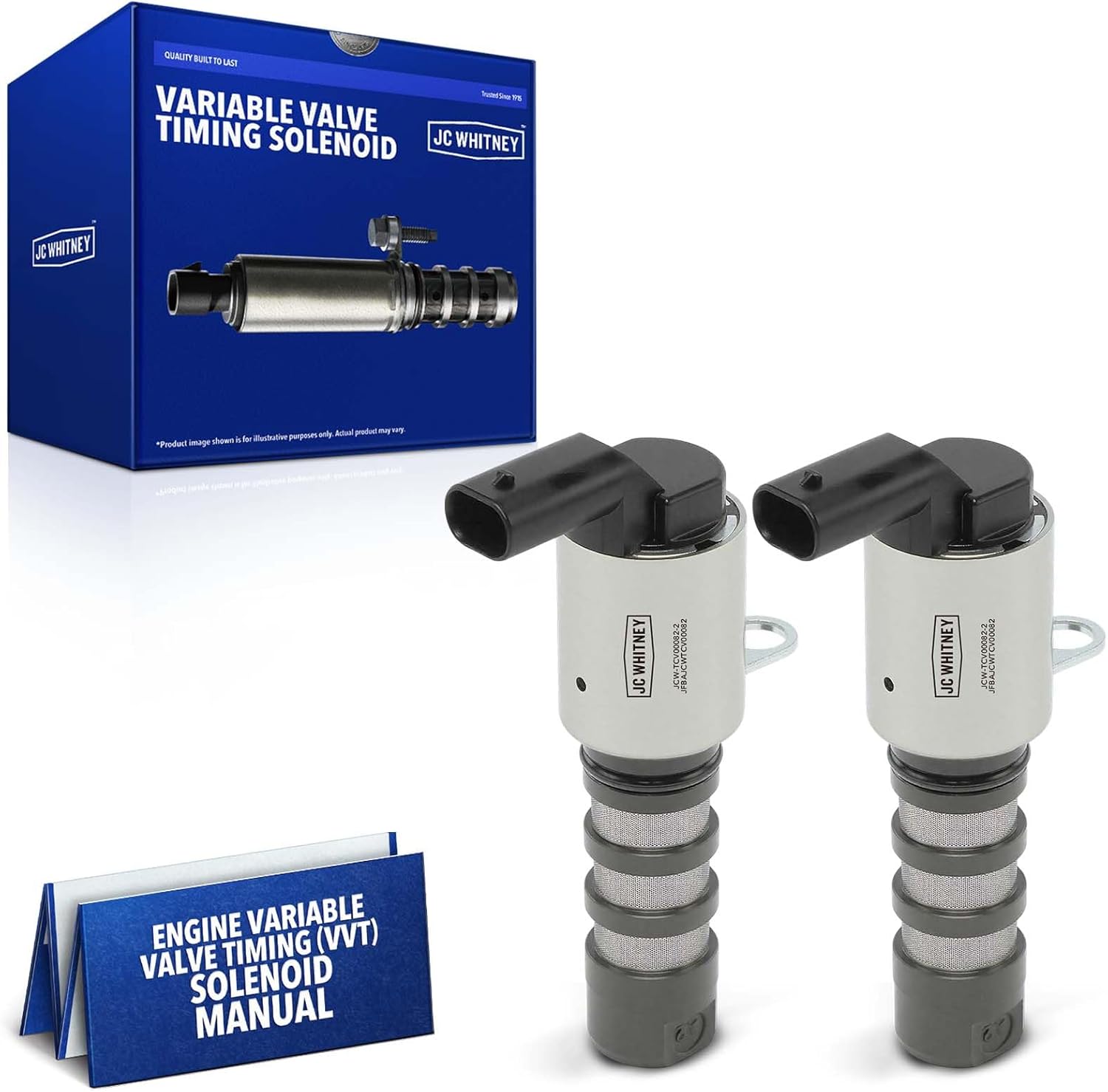 JC Whitney JFBAJCWTCV00082 Set of 2 Intake & Exhaust Engine Variable Valve Timing Solenoids (VVT) - Compatible with Volkswagen Touareg 11-17, Audi A4 Quattro 2014, Q5 13-17 - 2.5L 2.8L 3.0L 4.0L