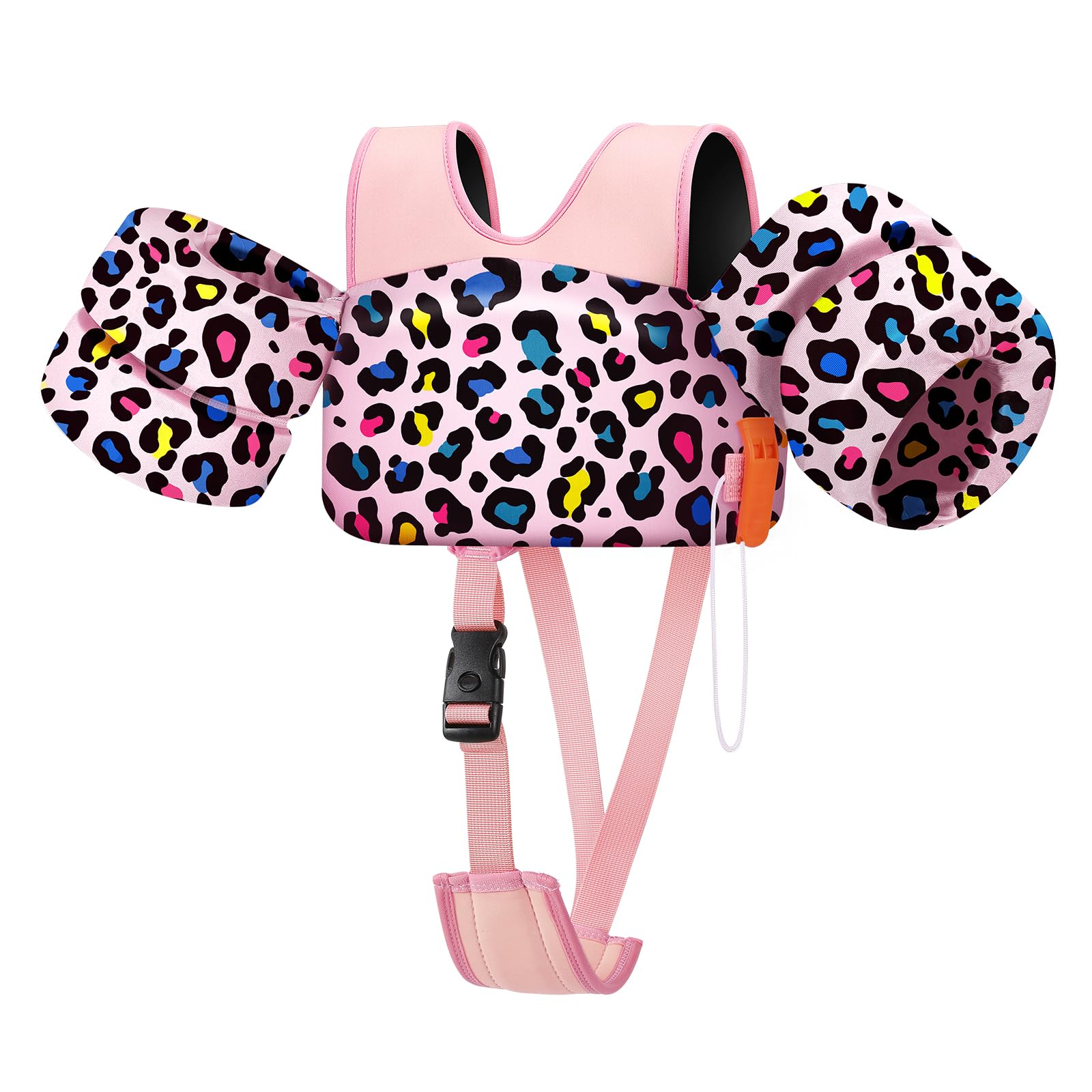 HeySplash Schwimmflügel für Kinder, Schwimmweste mit Verstellbar Schultergurt, Kinder Pool Schwimmjacke für 13-30/22-44 Pfund, Kleinkind Schwimmtrainer für Alter 2-6 Kinder Schwimmen Lernen
