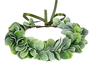Artificial Green Leaf Crown Eucalyptus Flower Wreath