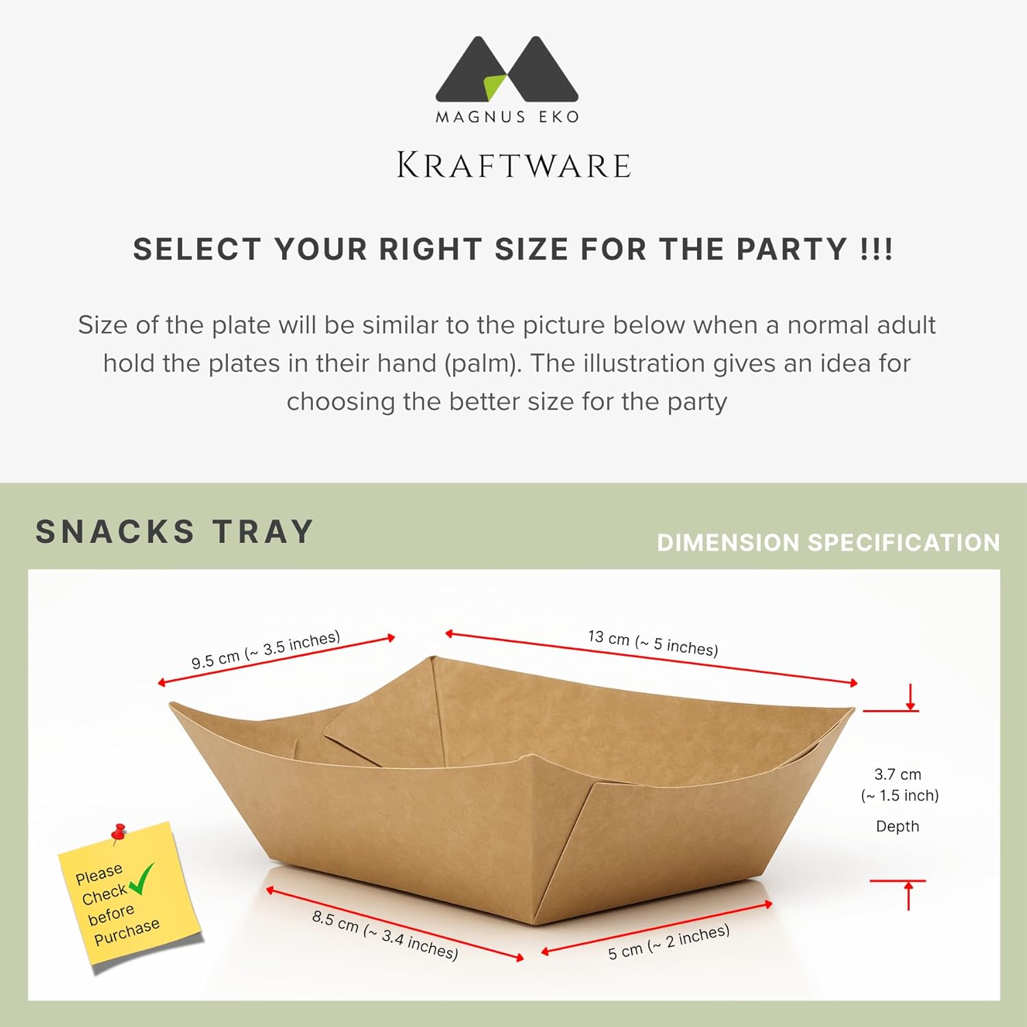 | 200 ml / 7 Oz Kraft Paper Snack Bowls 100 pcs | | Disposable Bowls for Party | Eco Friendly, Compostable and Biodegradable serving bowls for Catering, Weddings and Parties