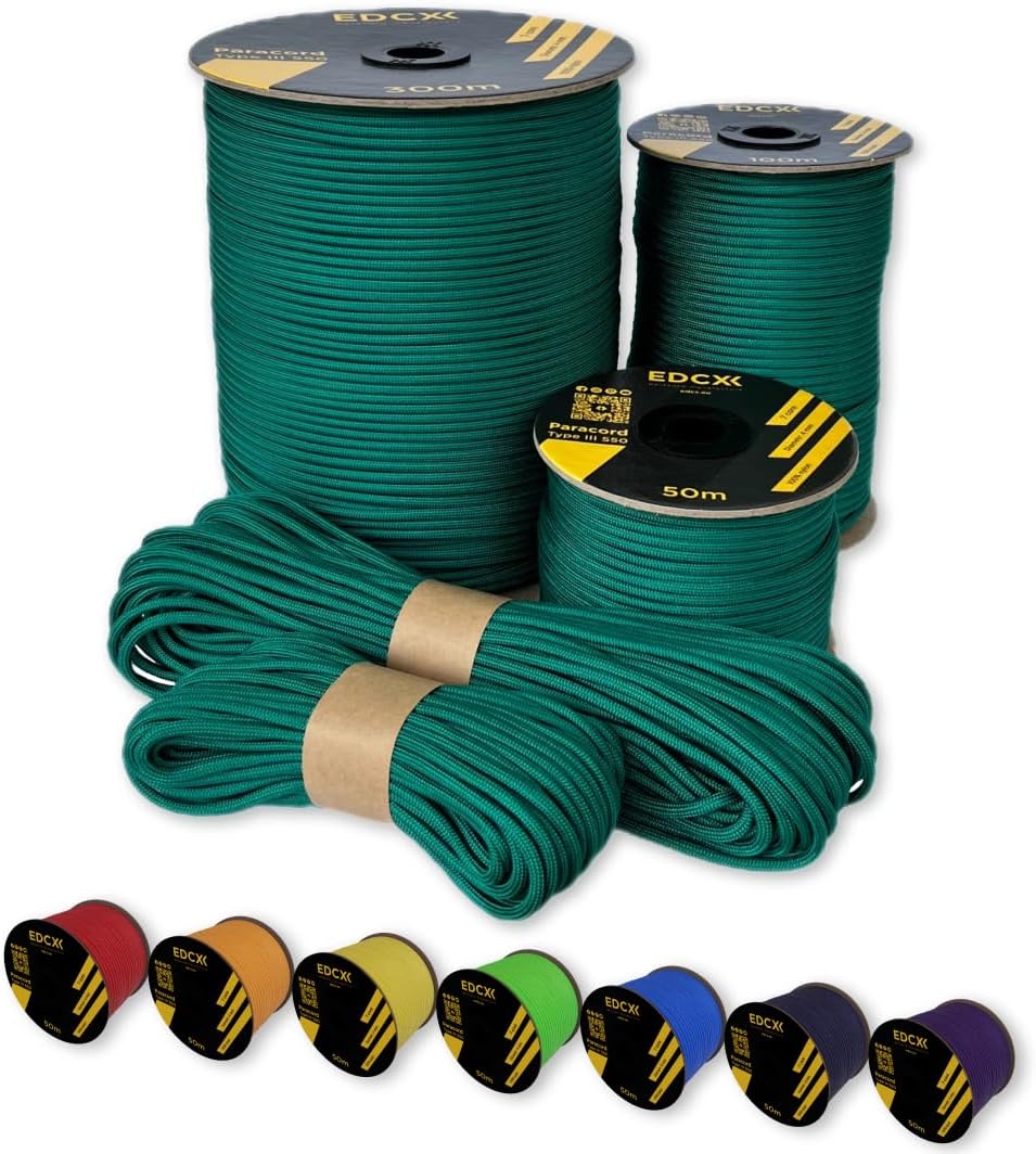 Lot De 10 Paracordes UOOOM Multicolores - Corde Nylon 3m Pour Bracelets, Survie, Camping Et Bricolage