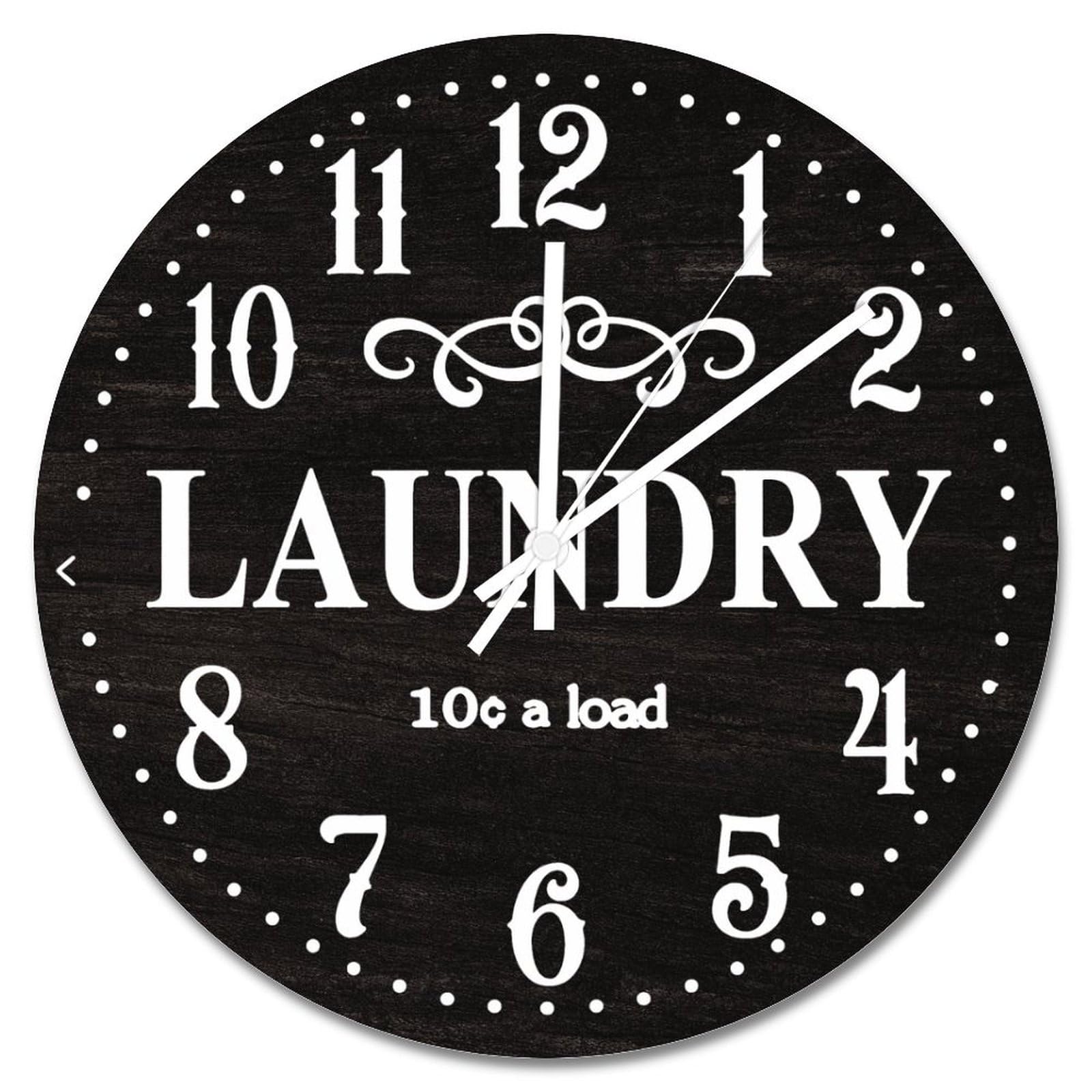 Horloge murale ronde 38,1 cm sans tic-tac pour salon et chambre
