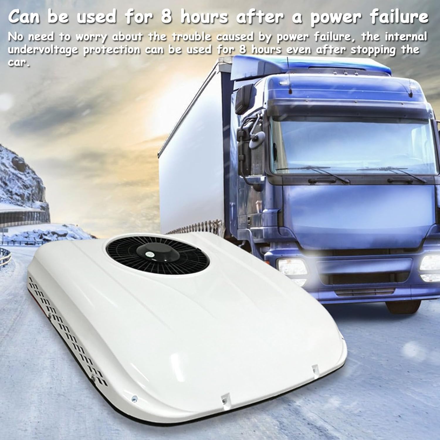 Rv Rooftop Dc Unit Rooftop Rv Air Conditioner 12V/24V Electric Parking Dc Air Conditioner Ac Unit Fit for Truck Motorhome Trailer,24V