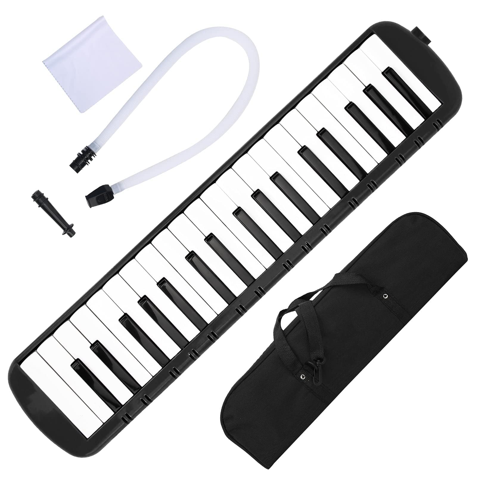 Hodeffior Melodica A 37 Tasti Per Principianti - Strumento A Fiato Portatile Con Bocchino E Borsa - Ideale Per Apprendimento Musicale