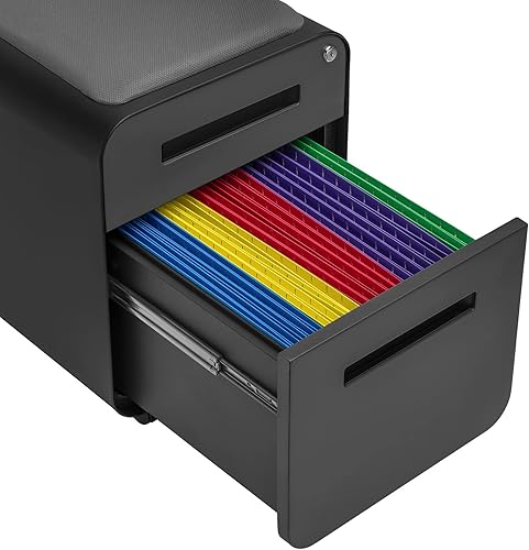 Miniatura 7 de Laura Davidson Furniture Archivador Stockpile Mini con 2 cajones, versión corta (negro)