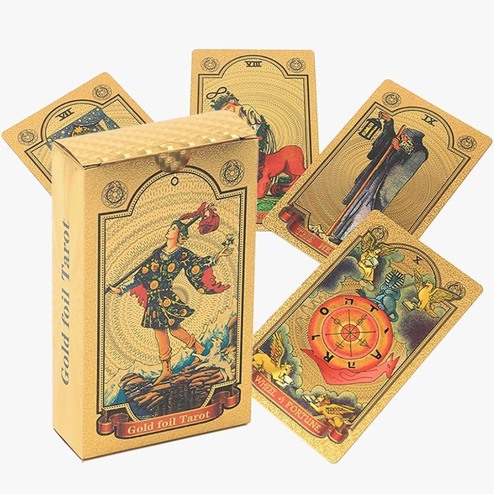 Buy Cakunmik Gold Foil Tarot Gold Foil Tarot Oracle Card, Advanced