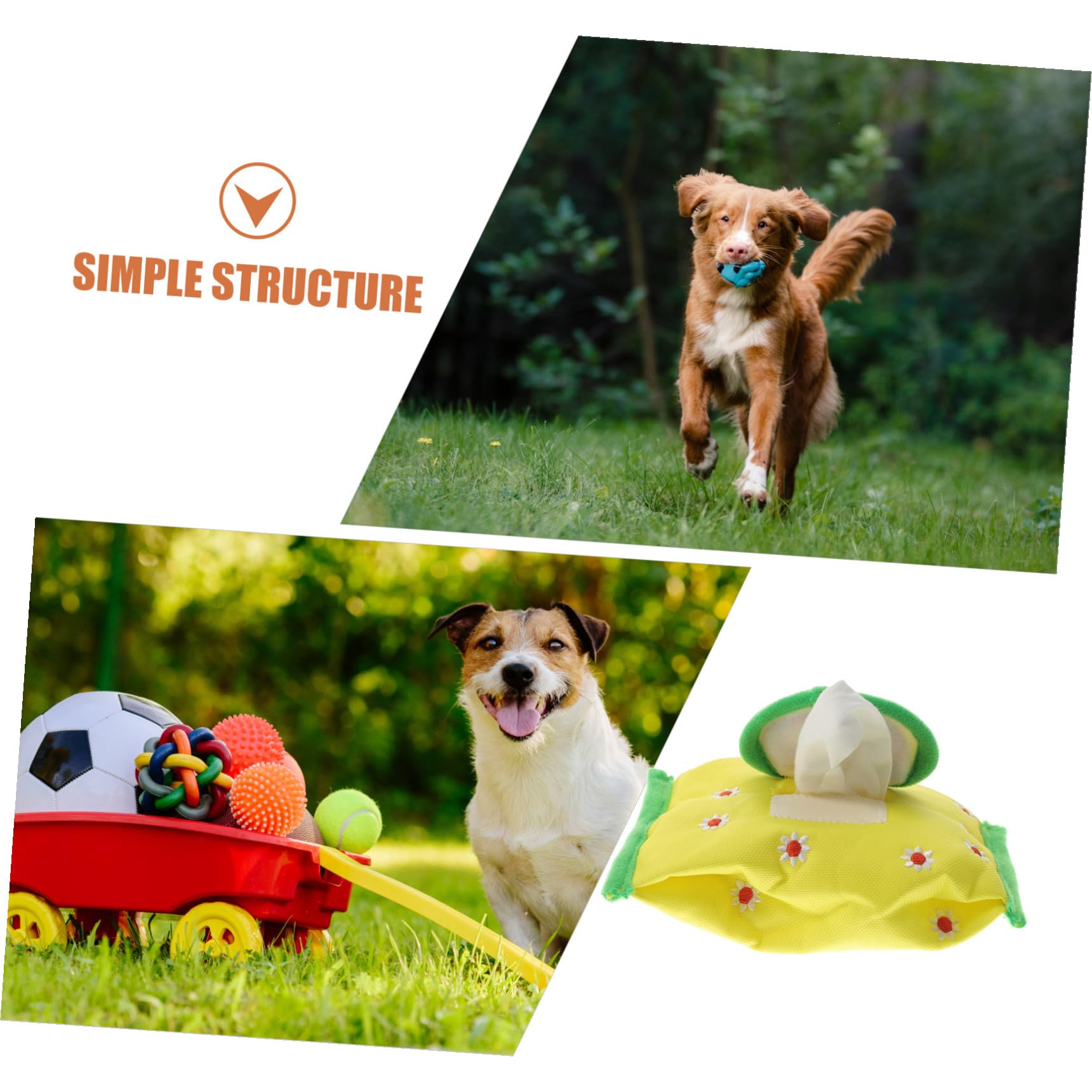 SUPVOX 4 Piezas Toalla De Papel para Mascotas Juguetes Peluche Adorable Juguete De Snuffle Cachorro Juguete para La Dentición Juguete Cachorro Animal Tela Oxford Perro De Juguete Portátil