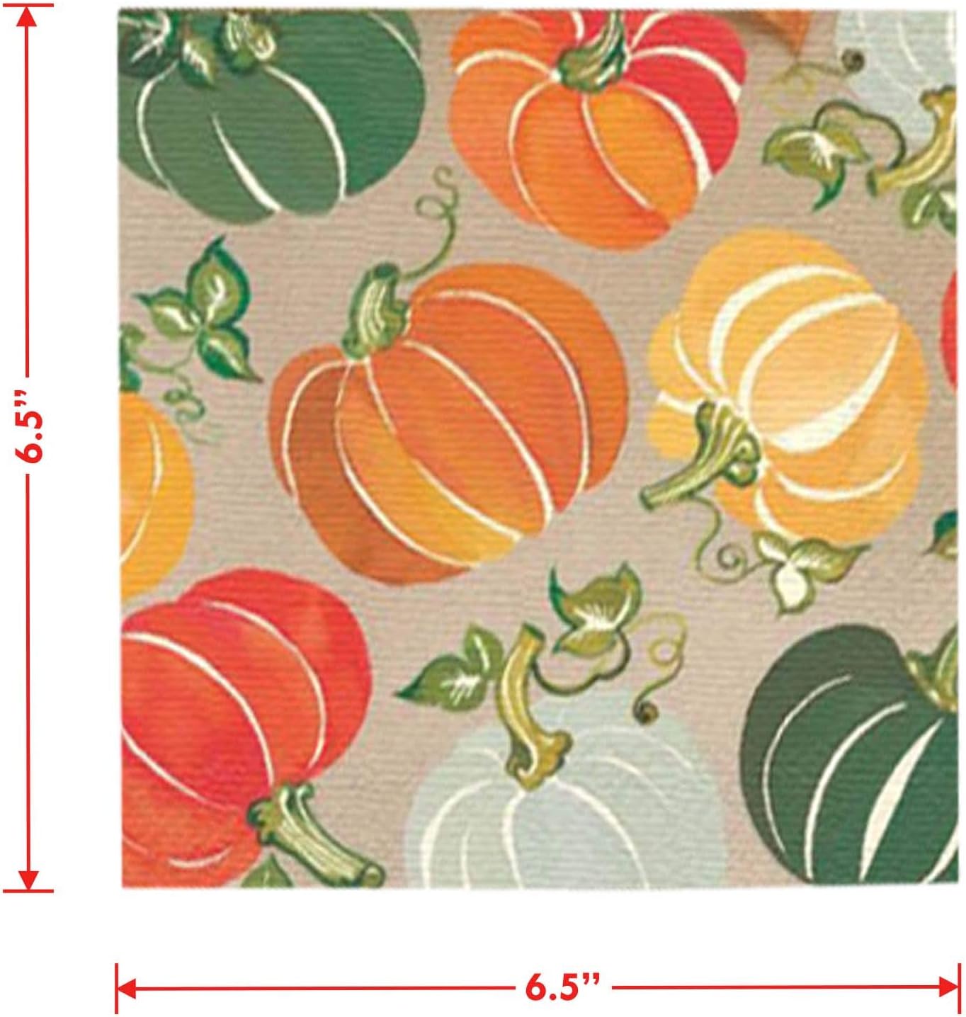 Thanksgiving Paper Plates Set – Painted Pumpkin Fall Dinner Plates for 16 Guests, Autumn Harvest Party Tableware