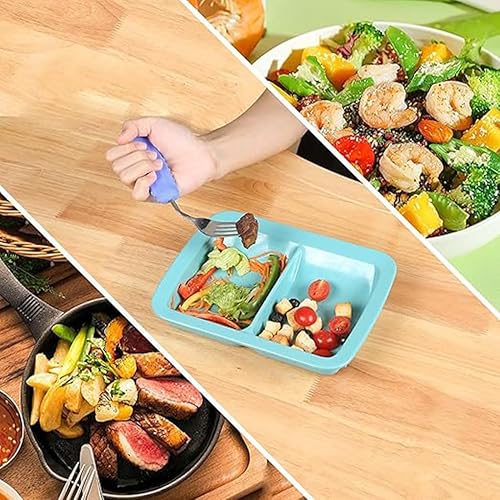 Miniatura 6 de Utensilios adaptativos para temblores de manos, utensilios con peso con mango antideslizante para un fácil agarre para uso de personas mayores