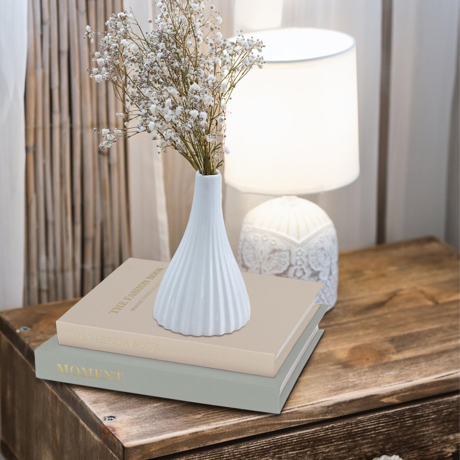 Set di 3 libri decorativi, set di libri falsi, scatola portaoggetti in