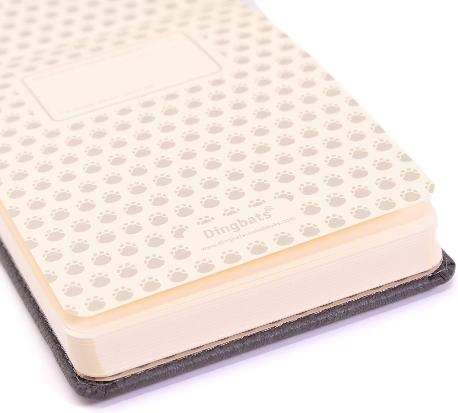 Dingbats*, Wildlife Dotted Reporter A6 Notebook, PU Leather Hardcover Pocket Journal for Work Travel -Pocket, Elastic Closure - Image 3