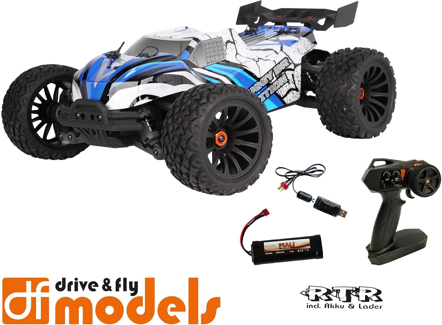 Package contents of DF Models Z-10 Competition Truggy BR