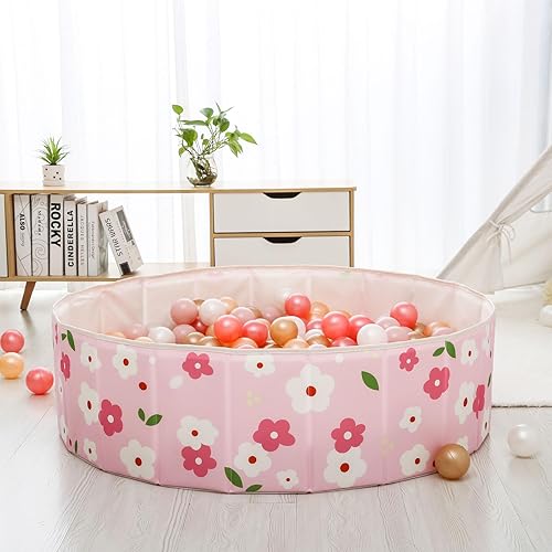 Miniatura 6 de Heopeis Piscina de pelotas para niños de 40 pulgadas plegable de doble capa Oxford con bolsa de almacenamiento para juegos (bolas no incluidas),