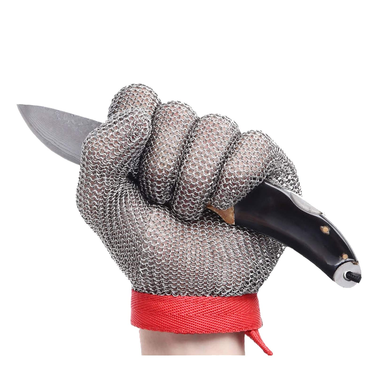 Anti Cut Glove 304 Stainless Steel Cut Resistant Gloves, Food Grade Safety Work Gloves, Children's Kitchen And Outdoor Cutting Protection (Size : Medium)