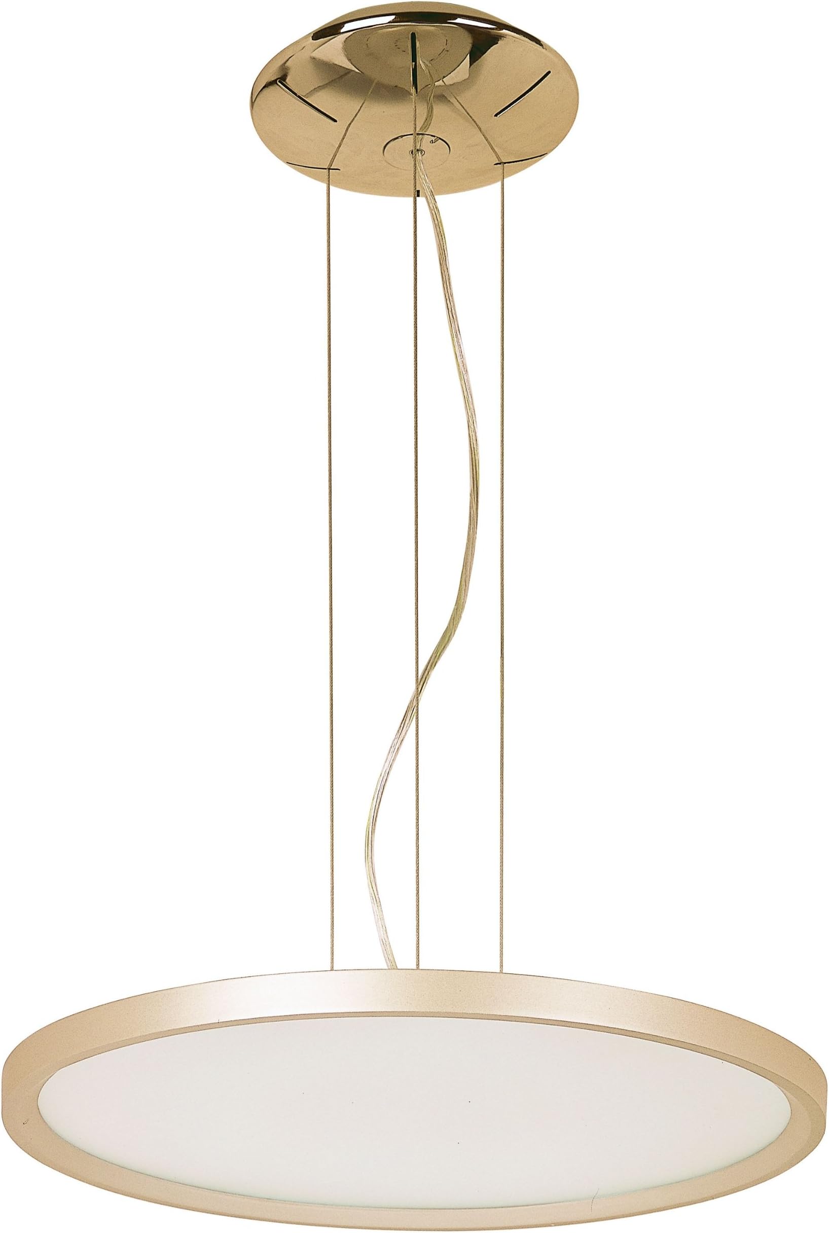 ET2 Lighting E22445-11MS Moonbeam - LED Pendant, Metallic Silver Finish with Matte White Glass