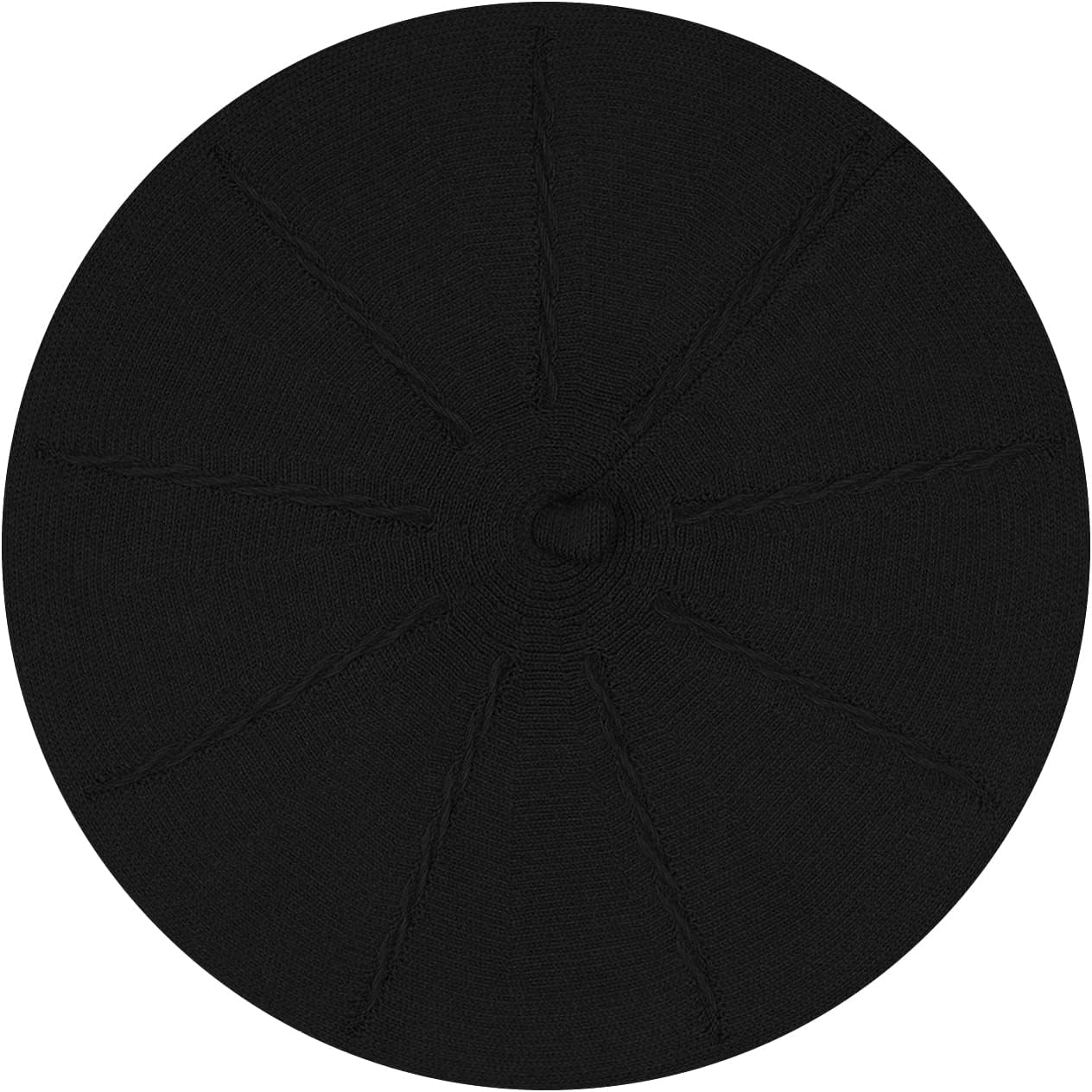 Gllutt Beret Hat French Style Stretchy Knitting Solid Color Both Side Usable - Image 2