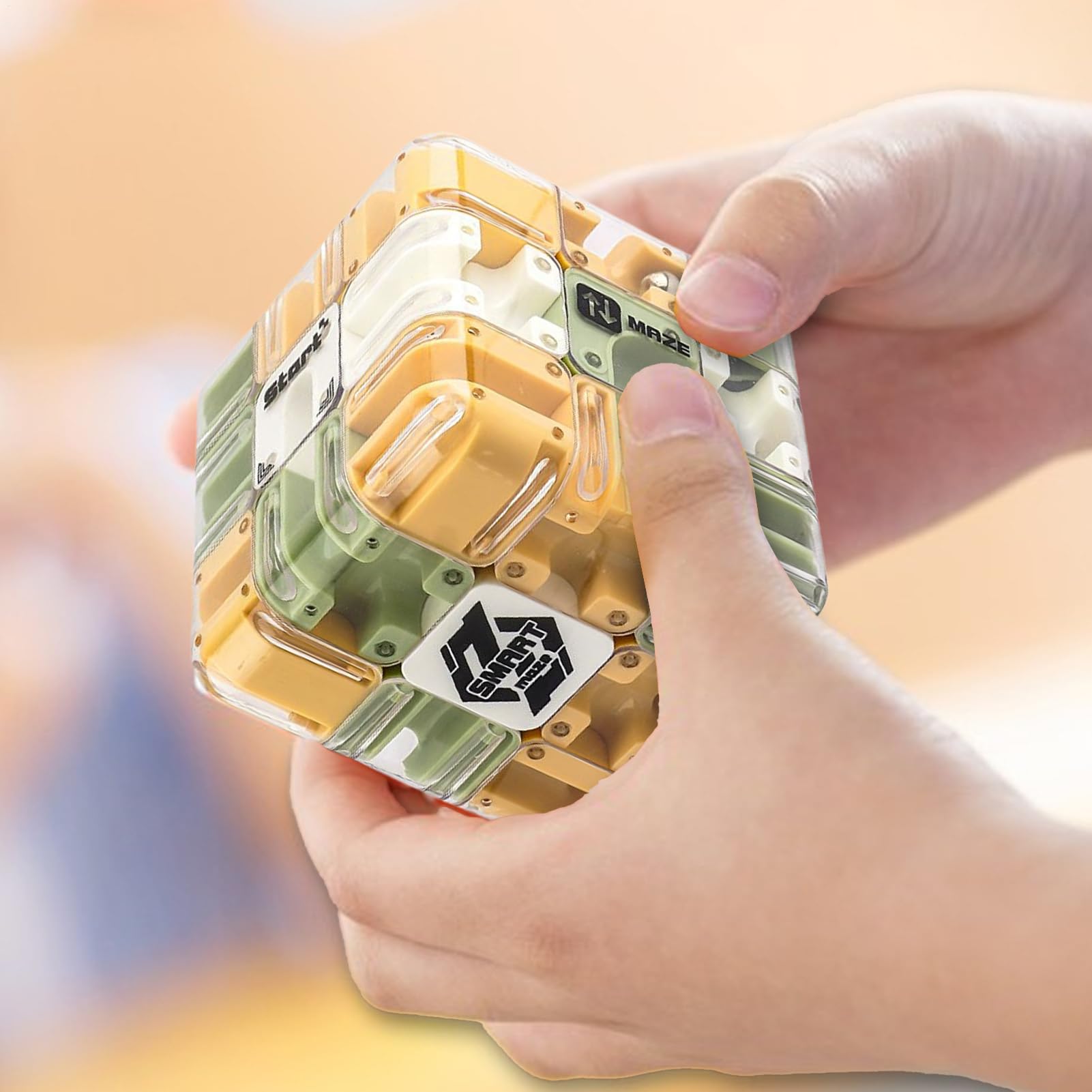 Cube Labyrinthe 3D – Jeu De Boule Roulante Éducatif Interactif, Puzzle De Adresse Pour Anniversaire Voyage Salle D'Attente Famille Événements