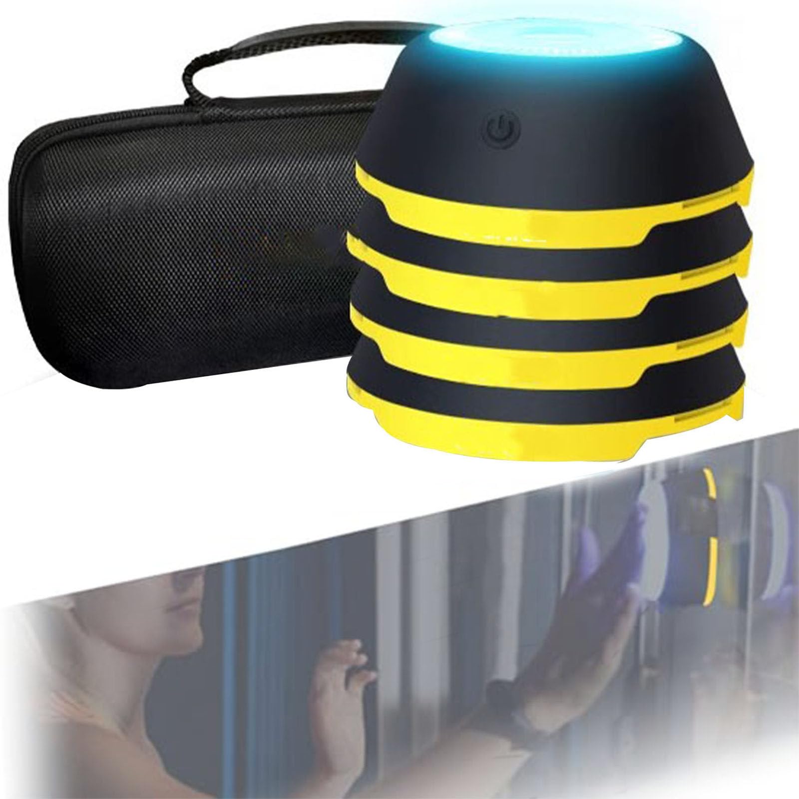 LjyAeono Agility Fitness Light, Reaction Training Light with APP, 29 Functions, Speed Agility Reaction Equipment, Support Multiple Languages 4lights