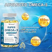 Vista 4 de Suplementos de aceite de pescado Omega 3, 1280 mg de ácidos grasos omega-3, incluyendo EPA y DHA, suplementos de aceite de pescado sin eructos