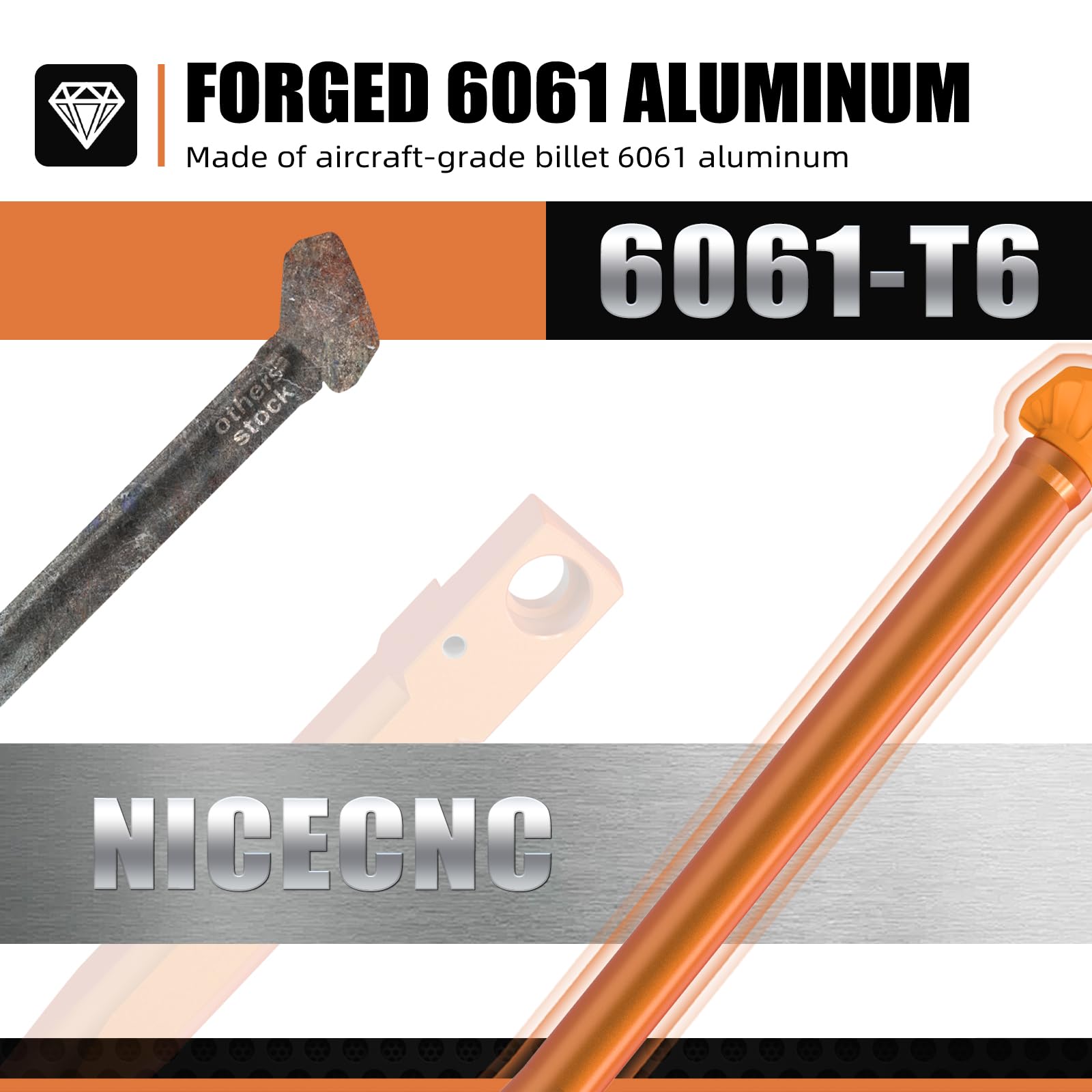 NICECNC Cavalletto laterale per moto con pezzo di ricambio 50303023000 compatibile con KTM EXC 125 150 200 250 300 400 450 525 1998-2007