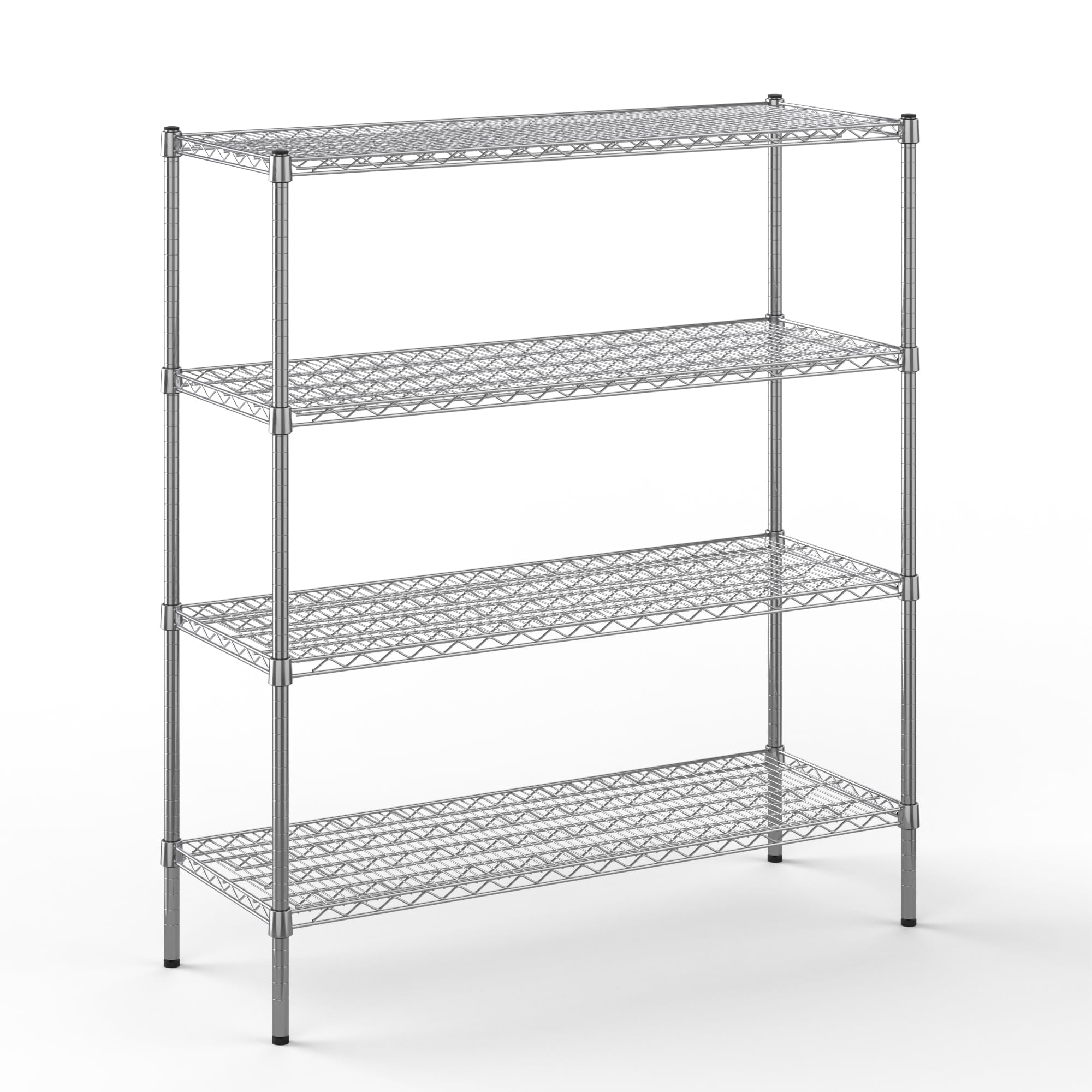 18" Deep x 48" Wide x 54" Height Wire Shelving Kit | 4-Tier | NSF Commercial Storage Rack Unit