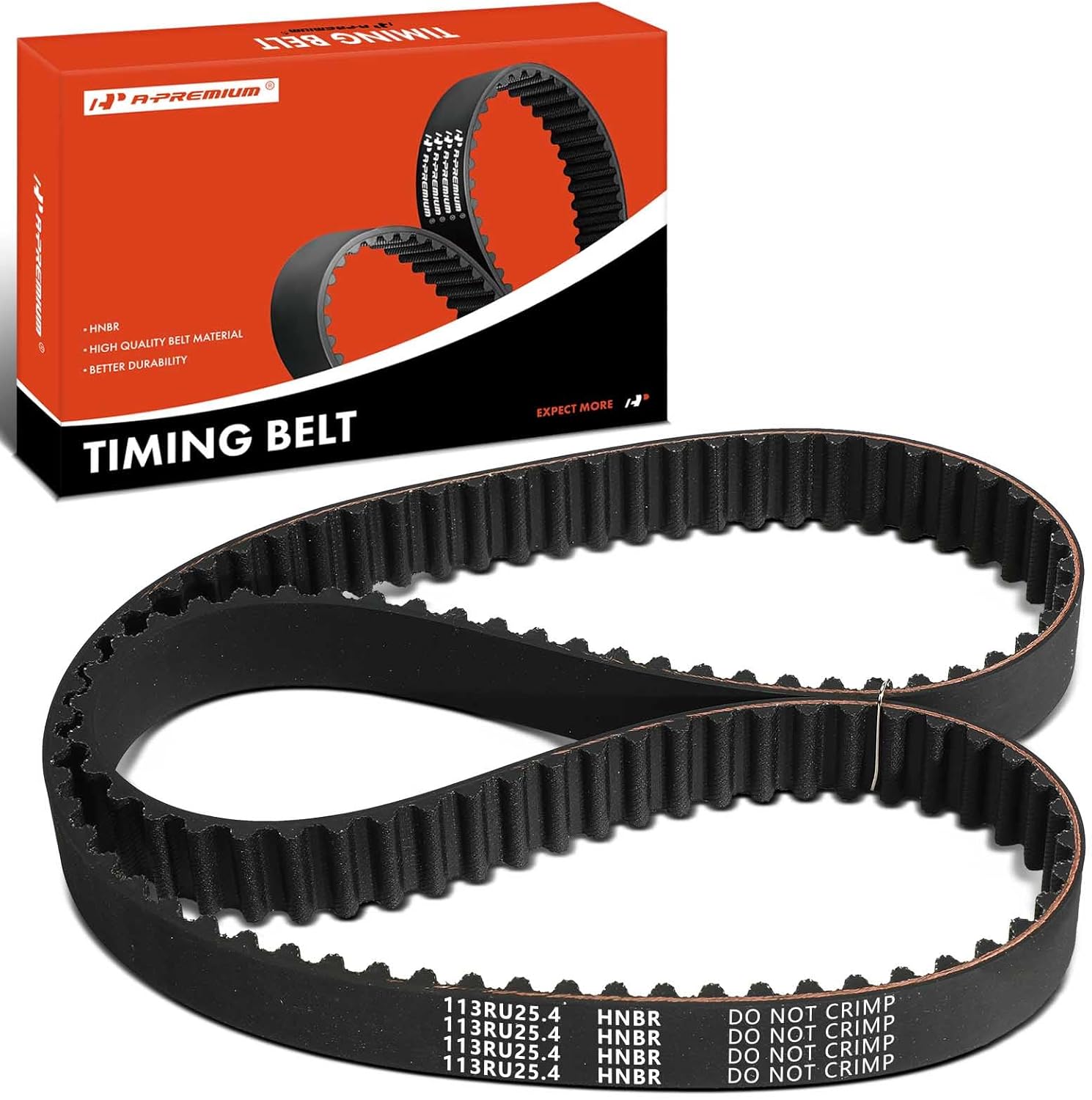 A-Premium Engine Timing Belt Compatible with Hyundai Elantra 1999-2012, Tucson 2005-2009, Tiburon 1997-2001 2003-2008 & Kia Soul 2010-2011, Spectra 2004-2009, Spectra5 2005-2009, Sportage, L4 2.0L