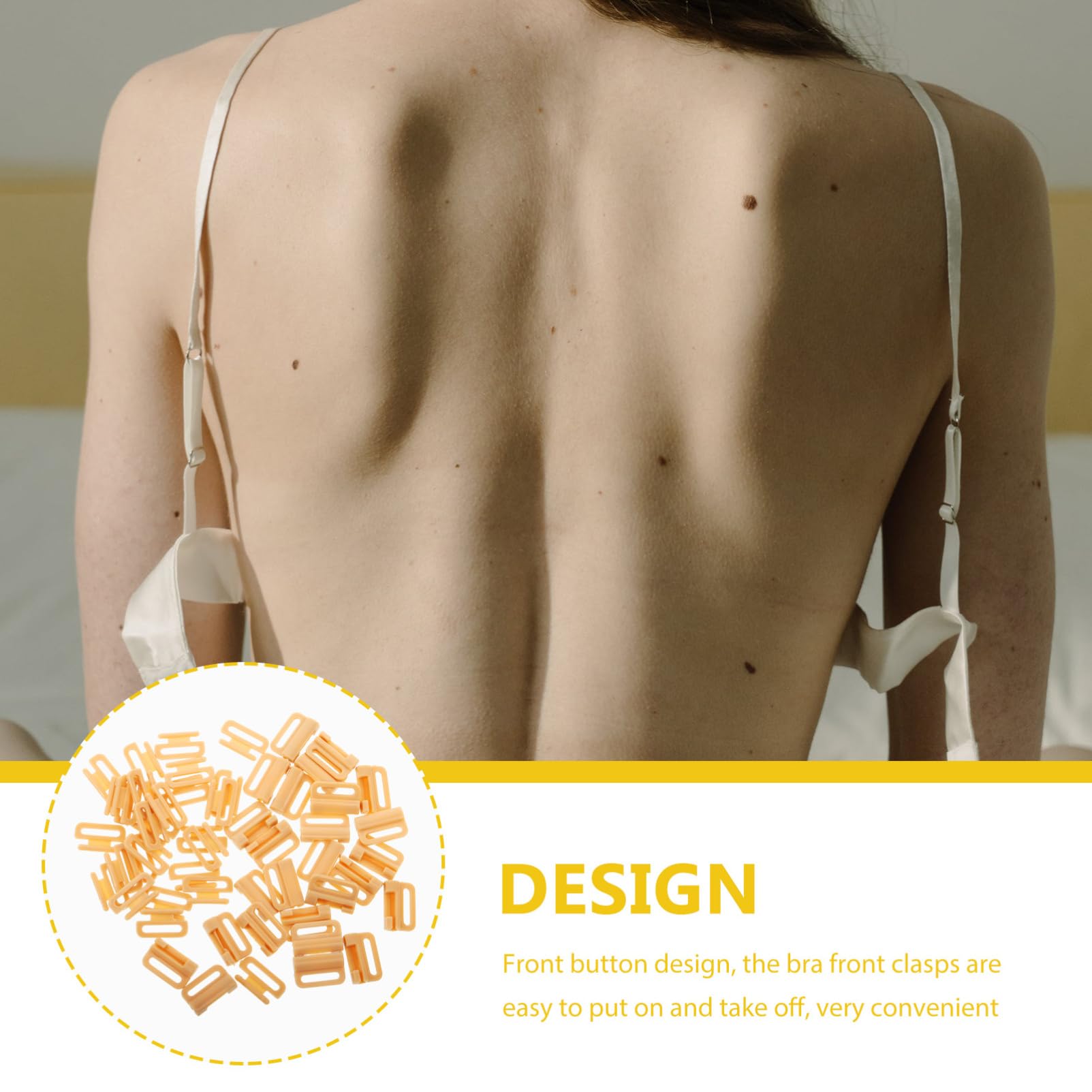 LIFKOME Nursing Bras Front Buckles 100 Sets Bra Front Clasp for Women Sturdy and Easy to Open/close