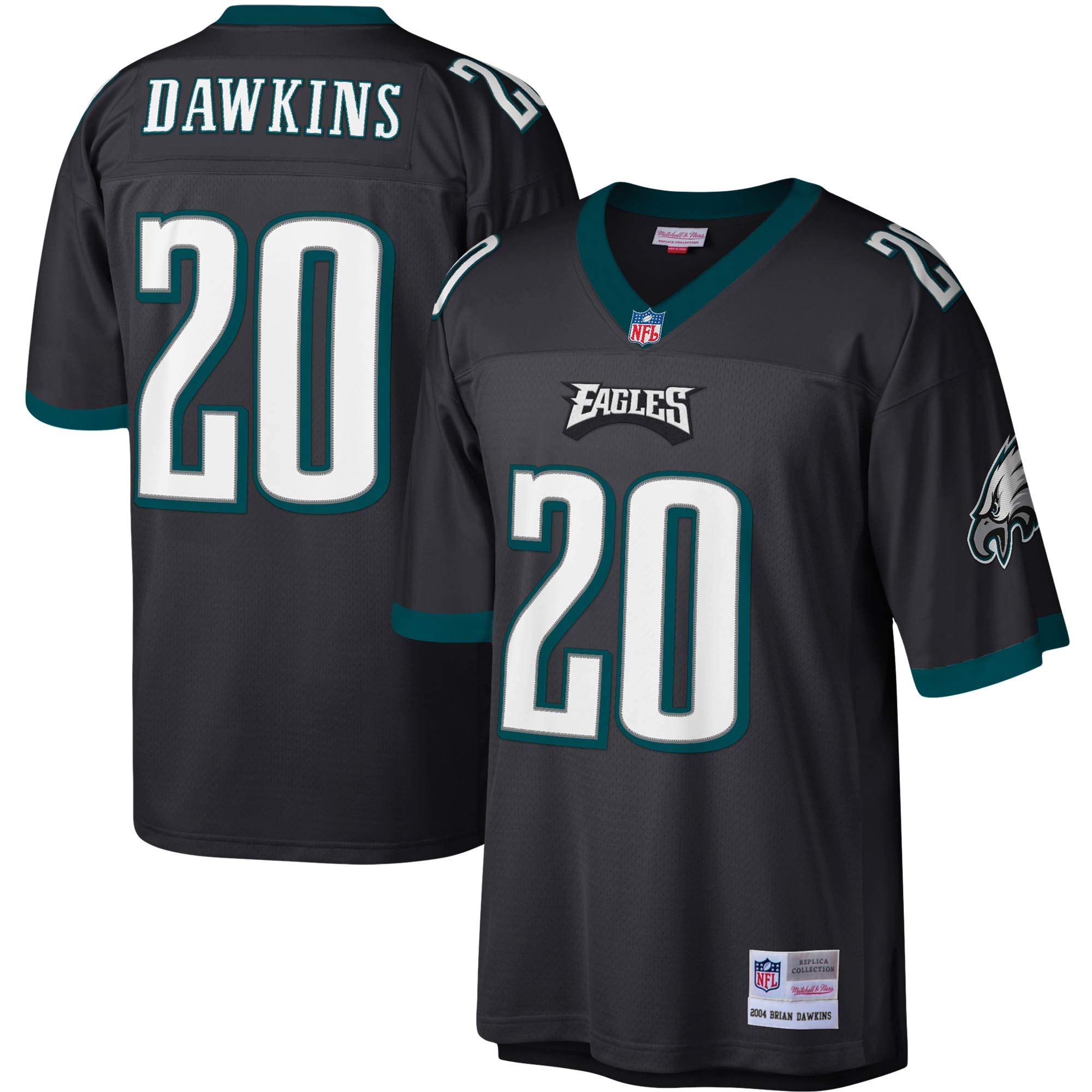 Mitchell&Ness M&N NFL Legacy Maillot - Phil. Eagles B. Dawkins #20 Black/Black L