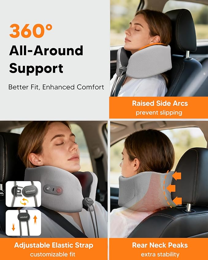 Almohada De Viaje Con Calefacción Y Espuma Viscoelástica miniatura 4