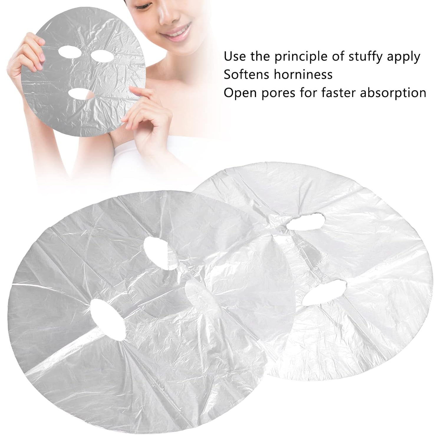 Dioche 100pcs Facial Mask Paper Film - Disposable Moisture Retention Facial Mask Sheet Wrap for Enhanced Hydration & Nourishment - Ideal for Home & Salon Use