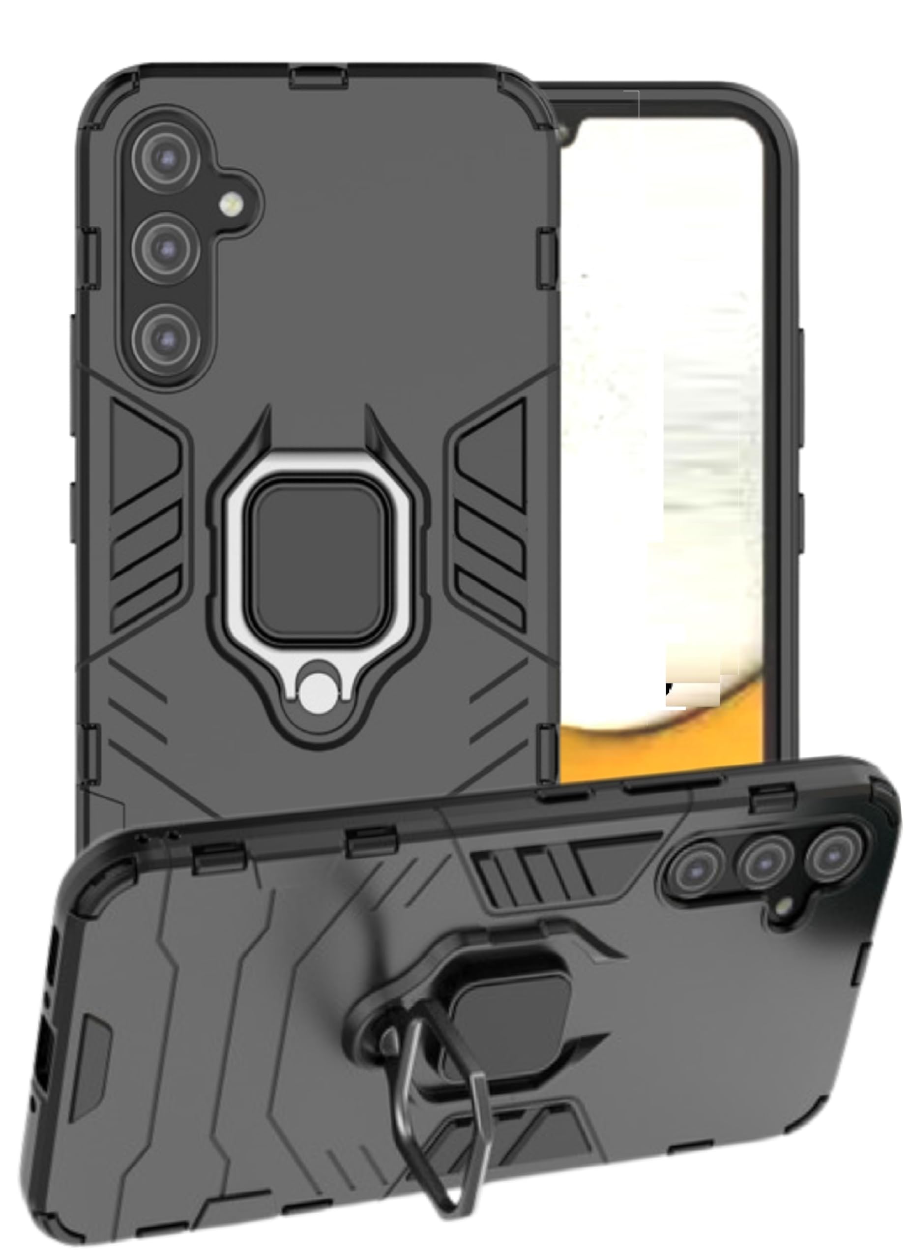 SPAZY CASE® Samsung Galaxy A16 5G Back Cover | Dual Layer Armor Defender Full Body Protective + PC Hybrid Kickstand Back Case Compatible for Samsung Galaxy A16 5G