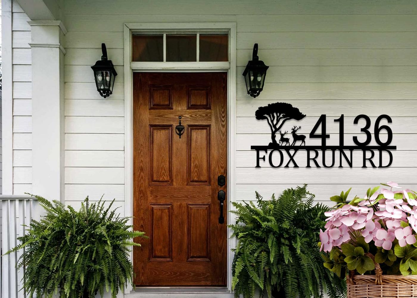 Personalized Address Sign House Numbers for Outside Address Numbers for Houses Custom House Number Sign Metal Address Plaque Outdoor Address Sign Custom Numbers for a House Housewarming Gift Various…