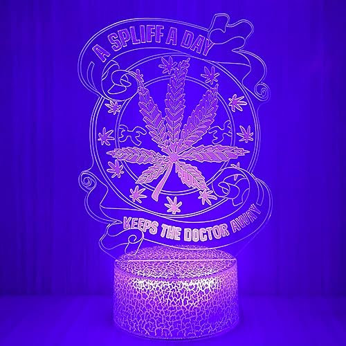 Miniatura 3 de Yooce 420 hojas 3D LED lámpara de mesa luz nocturna ilusión visual óptica decoración del hogar iluminación