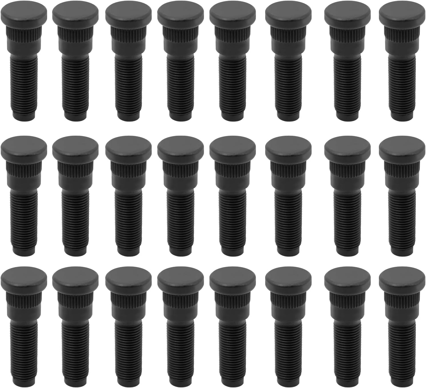 24PCS Wheel Stud for Trailers 2000 – 7000 lb axles, Light Trucks with 1/2"-20 UNF Thread Size, 2.19" Length, 0.617" Spline, 0.77" Head