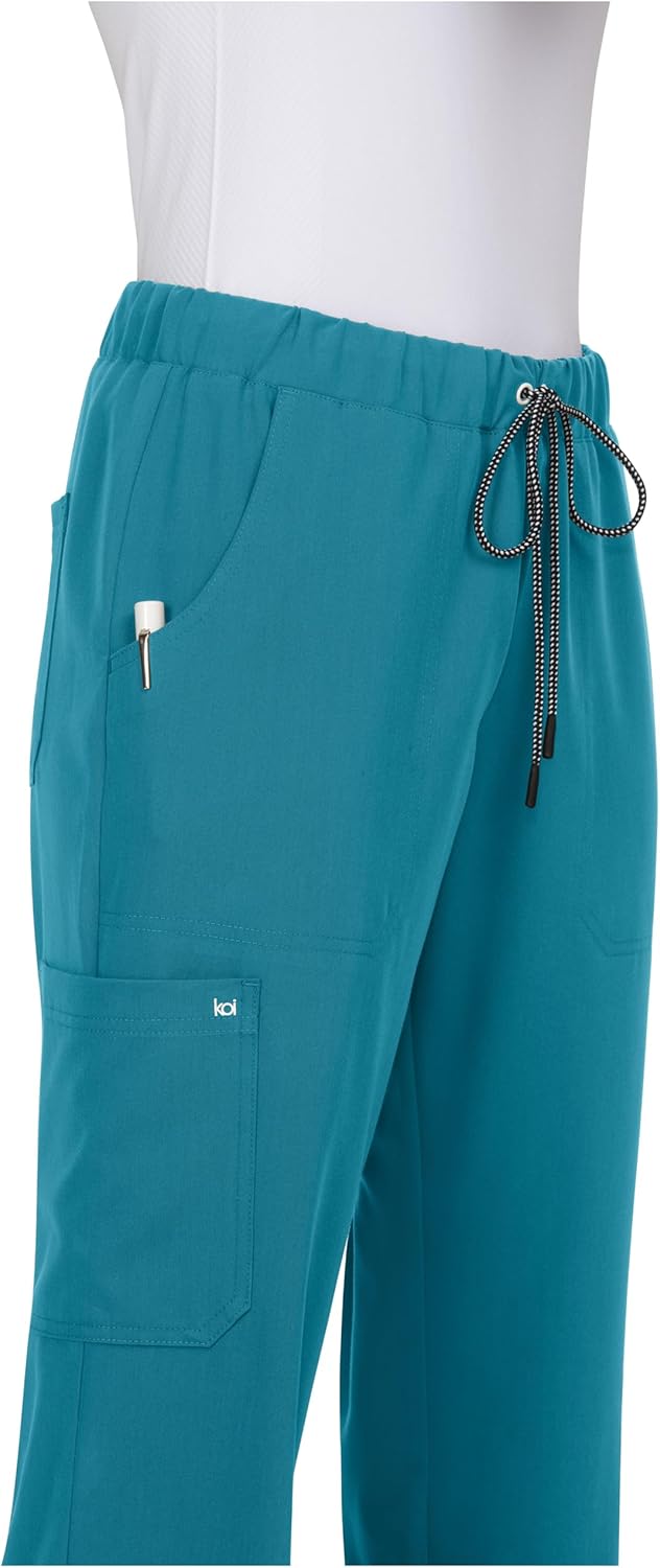 KOI Next Gen Everyday Hero Women's 5-Pocket Cargo Scrub Pants, 4-Way Stretch - Image 4