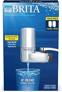 Brita Basic Mount Faucet Water Filter System, Chrome