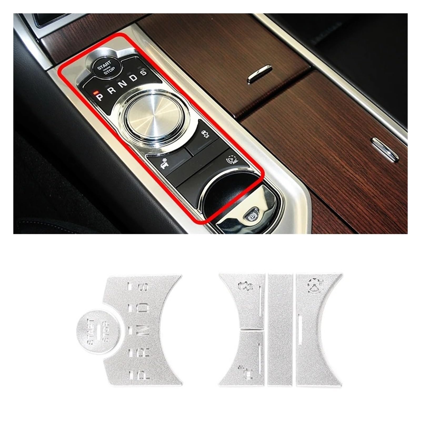 Interior Mouldings for Jaguar XF 2012 2013 2014 2015 Car Central Control Air Conditioner Multimedia Button Stickers Interior Accessories Car Accessory(H)