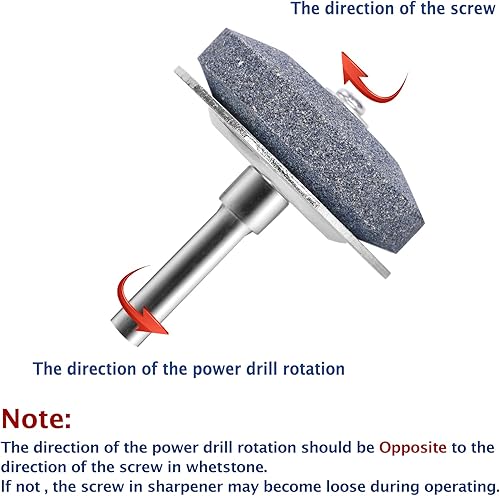 Miniatura 5 de cenoz Afilador de cuchillas para cortacésped con respaldo de acero, paquete de 5 unidades, sacapuntas de hoja desafilada para cortacésped, afilador