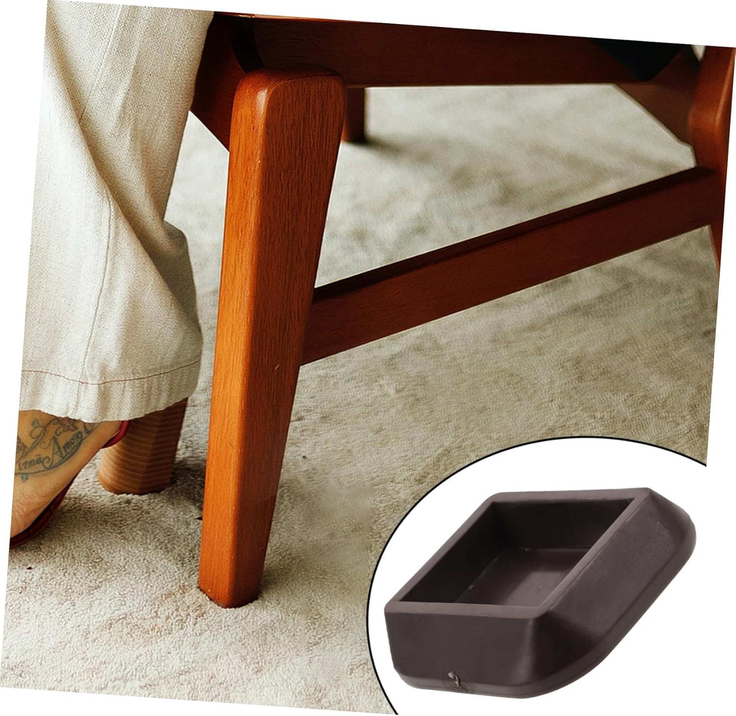 Gadpiparty 8pcs Furniture Leg Pads Sofa Bed Chair Non Slip Furniture Pads Wheel Stopper Chair Leg Protectors Risers Caster Cups Skid Grippers