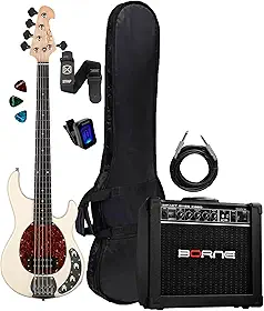 Contrabaixo Tagima Tbm-5 5 Cordas Olympic White + Capa Luxo