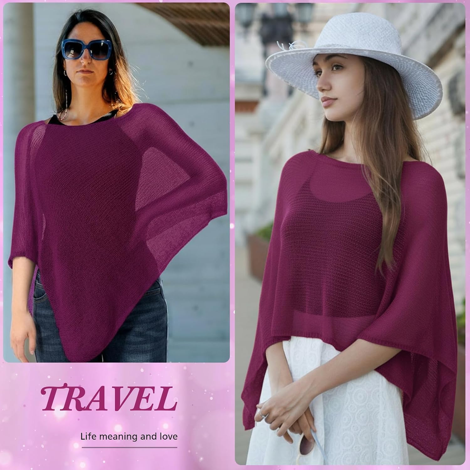 Women Sheer Poncho Shrug image 4