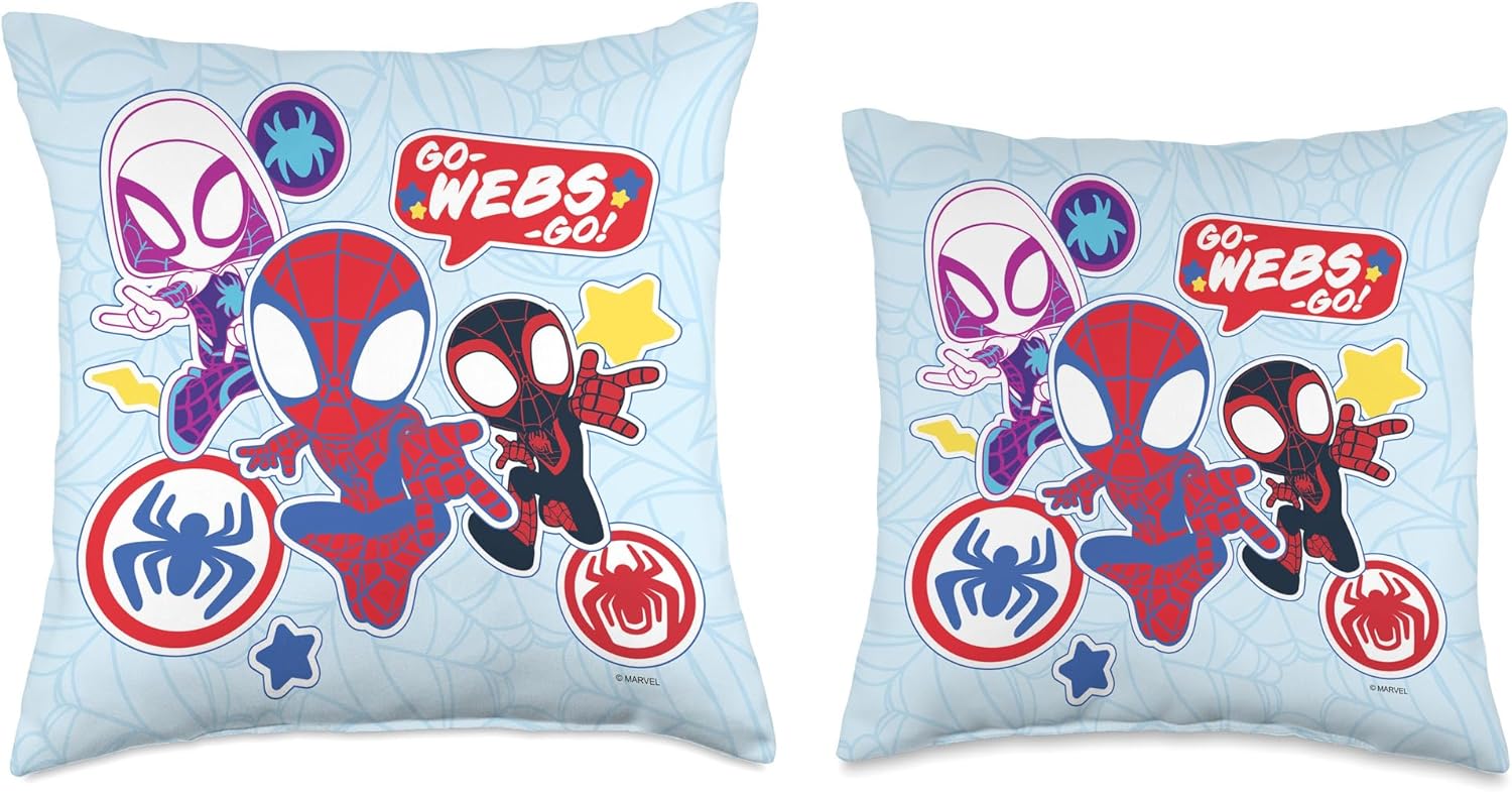 Marvel Spidey and His Amazing Friends Spidey Team Go Throw Pillow